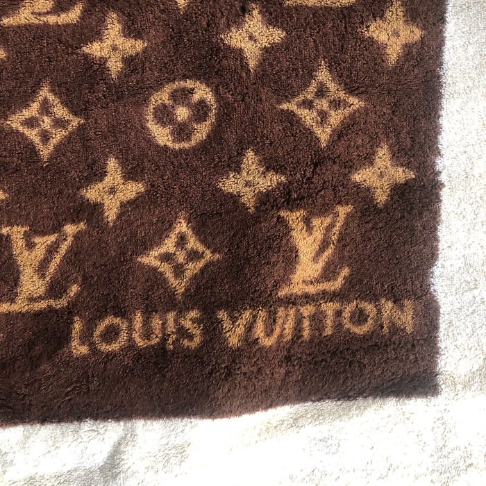 [熊熊之家3]保證全新正品 Louis Vuitton LV  經典原花  花紋 棉質 小毯子