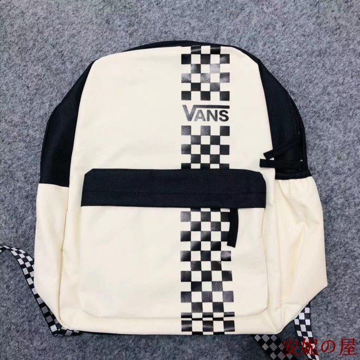 美琪百貨屋vans 後背包 vans包  學生 萬斯 黑白格子 休閒 情侶 運動背包 書包 大容量 戶外 雙肩包 潮包