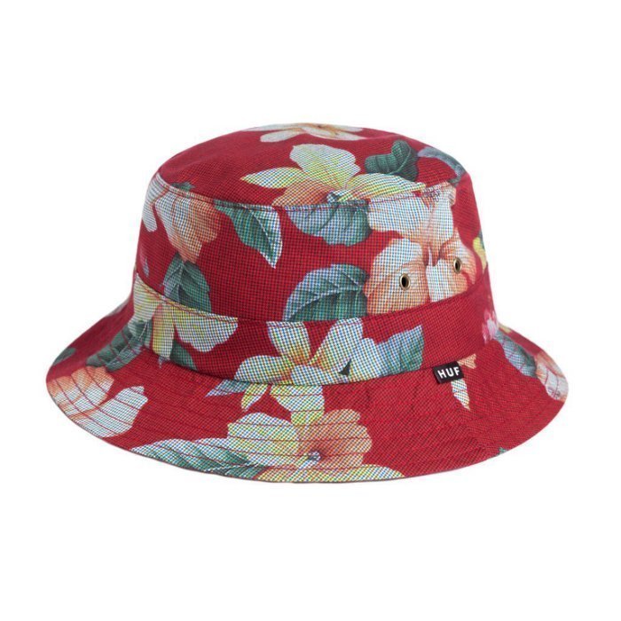 【HOMIEZ】HUF ALOHA AINA BUCKET【HT52028】黑 紅 藍 花花 漁夫帽