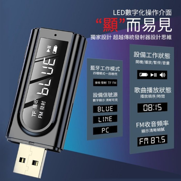 ~*竹攸小舖*~免運 台灣現貨 HANLIN-USBK9 全能USB藍牙發射接收器 MP3音樂播放 汽車 耳機 音響設備