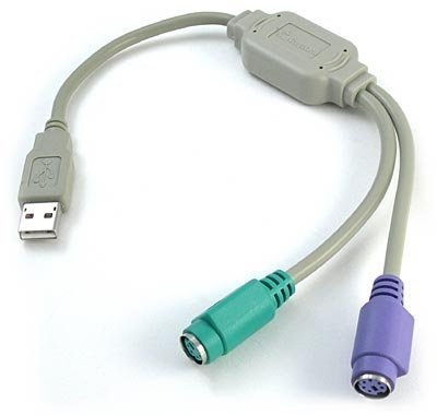 【樺仔南港店 】USB 轉 PS2 2孔 雙埠 轉接線 鍵盤 滑鼠 KB MOUSE 轉接頭 轉換器