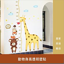 壁貼 動物身高壁貼 60x90 可重複黏貼 壁紙 牆紙 大尺寸風景壁貼 貼紙 安親班 室內裝飾【居家達人A421】