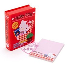 ♥小花花日本精品♥ Hello Kitty經典紅凱蒂坐姿喝咖啡雙面圖案迷你書型40入便條紙60147400