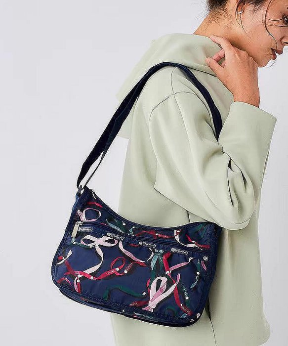 名牌感實用防水尼龍帆布鮮豔蝴蝶結版絲帶側背包手提包-水水精品衣櫥