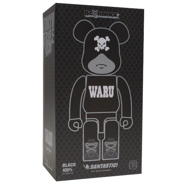 BEETLE BEARBRICK SANTASTIC TOKYO TRIBE WARU BLACK 黑井上三太400