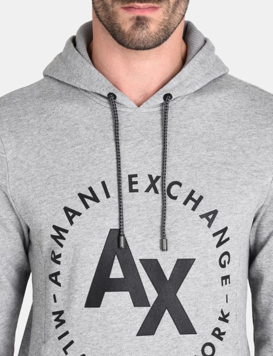 【A/X男生館】【ARMANI EXCHANGE大LOGO印圖連帽T恤】【AX001F1】(XS)