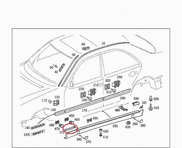 ※寶捷國際※ 1999 M.Benz E/W210 側裙膠條-前段 L/R 2106987130/7230 台灣製造