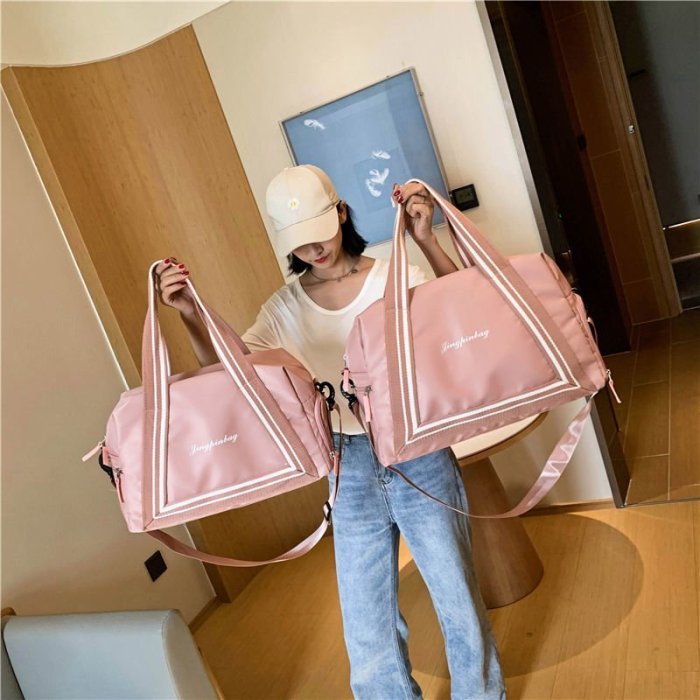 【現貨精選】旅行包女大容量單肩斜挎行李袋短途旅行手提袋出差旅游運動健身包