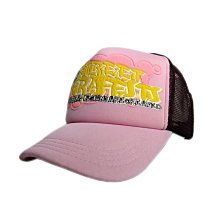 【海倫精坊】*英字泡棉太陽STREET粉色卡網帽(特價1頂１００元/2頂150元)F801最後1頂