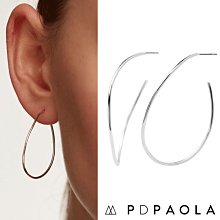 PD PAOLA 西班牙時尚潮牌 水滴圓形耳環 簡約銀色耳環 925純銀 NIKO
