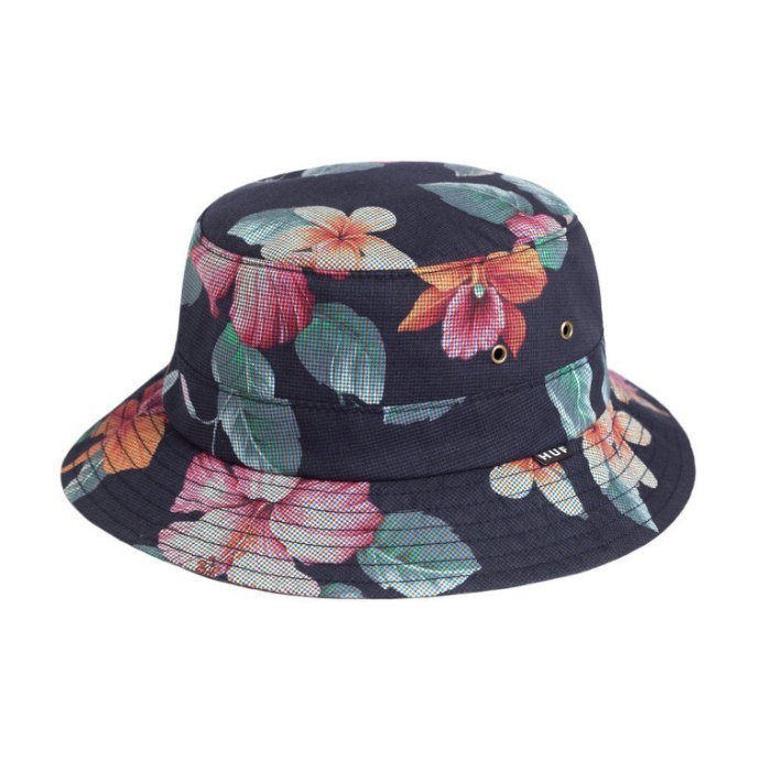 【HOMIEZ】HUF ALOHA AINA BUCKET【HT52028】黑 紅 藍 花花 漁夫帽