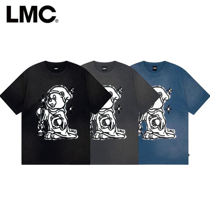 [NMR] LMC 24 S/S Bleached Sprayed Bear Tee