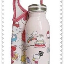 ♥小花花日本精品♥ Hello Kitty 真空不鏽鋼瓶 隨身瓶 水瓶 保溫保冷粉色附布袋攜帶方便 00137102