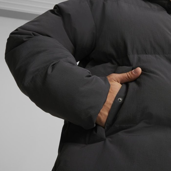 【豬豬老闆】PUMA 流行系列Classics 黑 休閒 保暖 寬鬆 歐規 立領 鋪棉外套 男款 53557301