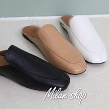 ☆Milan Shop☆網路最低價 正韓Korea專櫃款 高質感超好穿羊皮方頭便鞋 3色$899(特價)