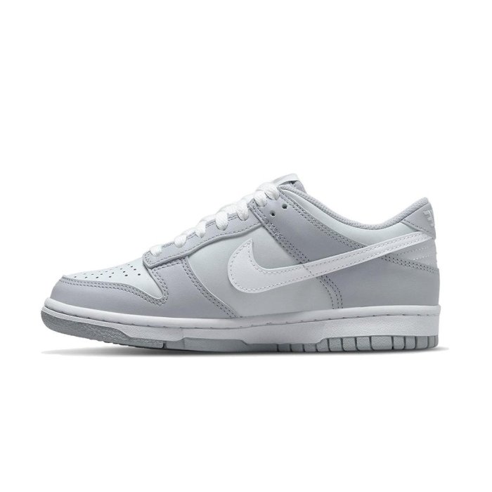 預購商品】NIKE 女鞋DUNK LOW GS PURE PLATINUM 灰白【DH9765-001