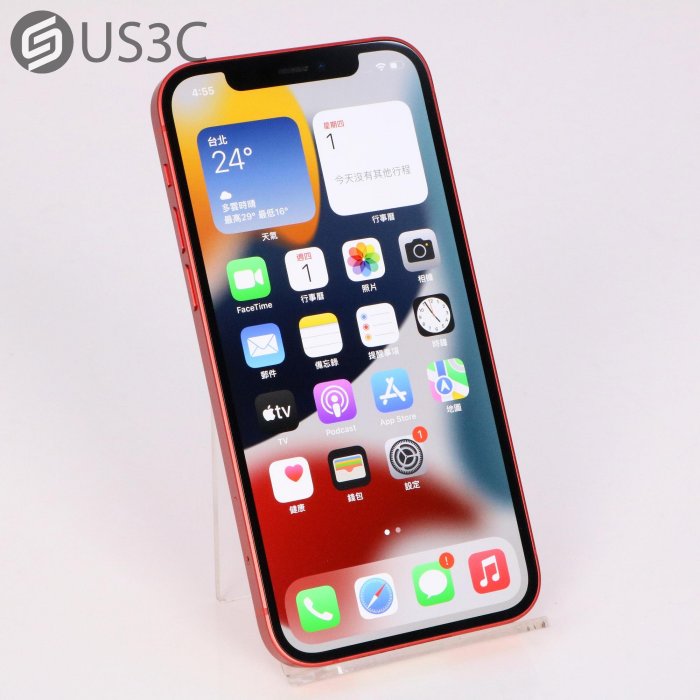 【US3C-高雄店】公司貨 Apple iPhone 12 128G 紅色 6.1吋 A14仿生晶片 空機 Face ID 蘋果手機 UCare延長保固6個月