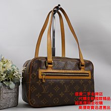 ☆優買二手精品名牌店☆ LV M51182 原花 老花 字紋 肩背包 方塊包 土司包 OL包 手提包 拉鍊包 特價