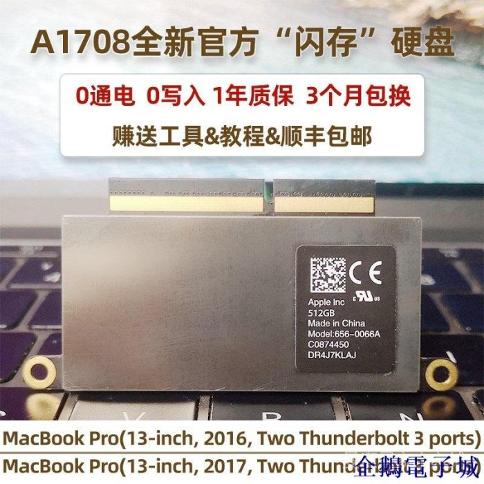 溜溜雜貨檔全新蘋果閃存硬碟適用MacBook Air/Pro（2013~2017）系列電腦