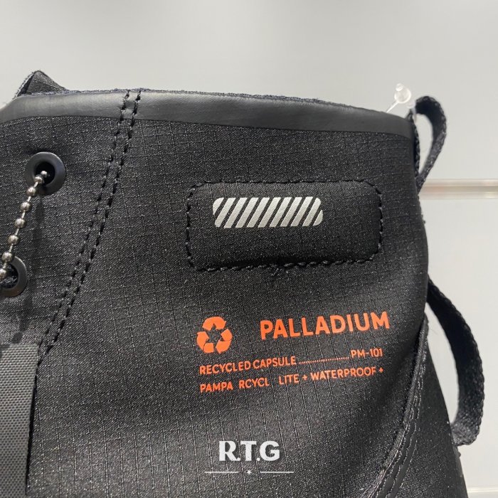 【RTG】PALLADIUM PAMPA RCYCL LITE+ WP+ 黑色 防水靴 輕量 男鞋 08848-008