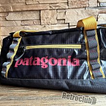 週日結標 Retro CLUB【一元起標】【二手】美國品牌 Patagonia Duffel Bag 40L 黑色 尼龍旅行袋 LOGO設計 X23008