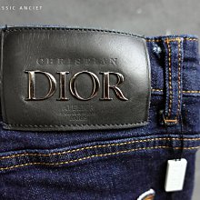 CA 克里斯汀·迪奧 Christian Dior 藍色合身窄管 彈性低腰牛仔褲 約29腰 一元起標無底價R98