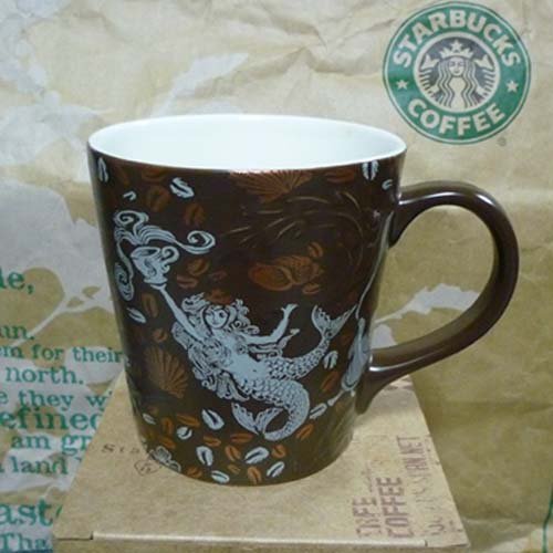 Starbucks星巴克~2010 週年記念 立體浮雕 美人魚logo 經典女神馬克杯14oz ∼台北可面交