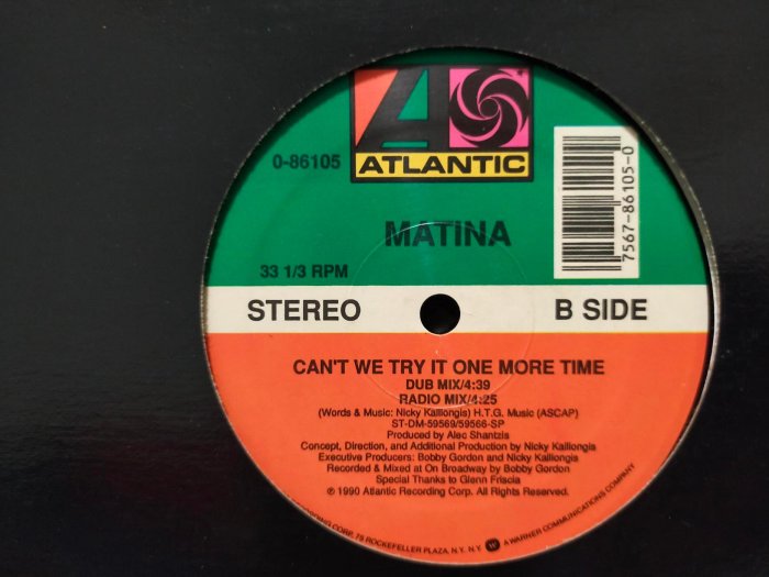 (黑膠唱片LP)MATINA/CAN'T WE TRY IT ONE MORE TIME