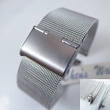 【錶帶家】『嚴選』可快拆薄型高級不銹鋼編織帶米蘭帶鋼帶(含快拆耳針) 20mm22mm 代用華為 華碩 ASUS
