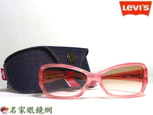 ☆名家眼鏡☆ LEVIS  時尚鑲鑽粉紅色太陽眼鏡 ※特價商品※LSL2006【台南成大店】