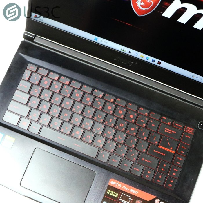 【US3C-青海店】MSI GF63 9SC-804TW 15吋 FHD i7-9750H 8G 256G SSD+1TB GTX 1650 獨顯 二手筆電