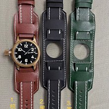 (( ( 格列布 )))    俄國牛皮護腕寬錶帶  --- 3 色 任選