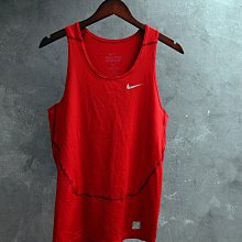 CA 美國運動品牌 NIKE PRO COMBAT 紅色 緊身 彈性運動背心 XL號 一元起標無底價Q570