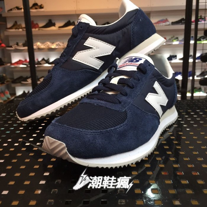 {潮鞋瘋} NEW BALANCE NB 220系列 復古慢跑鞋 藍色 白N 情侶款(女)段 U220NV