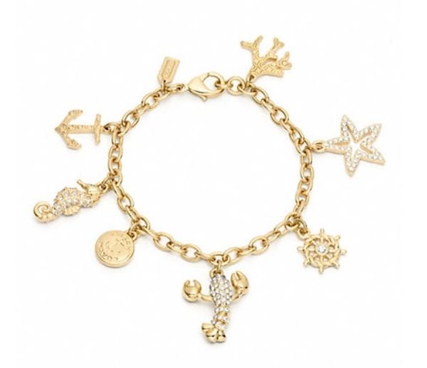 【美國精品館】COACH 96760 SMALL CHARM BRACELET 海馬手鍊(金) 手環~