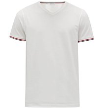 ［非現貨，英國代購直郵台灣✈️］Moncler Logo-patch tricolour-tipped T-shirt 男 Logo 棉T （白色、深藍）