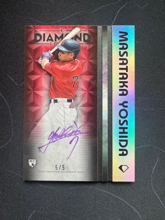 2023 TOPPS DIAMOND ICONS紅襪隊明星日籍強打MASATAKA YOSHIDA吉田正尚 罕見限量紫簽 限量5張