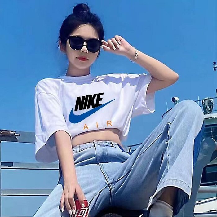 Nike 耐吉 耐克短袖 字母logo印花寬鬆大碼T恤 圓領冰瓷棉T恤 透氣半袖打底衫套頭衫汗衫休閑運動T恤 情侶T恤384731