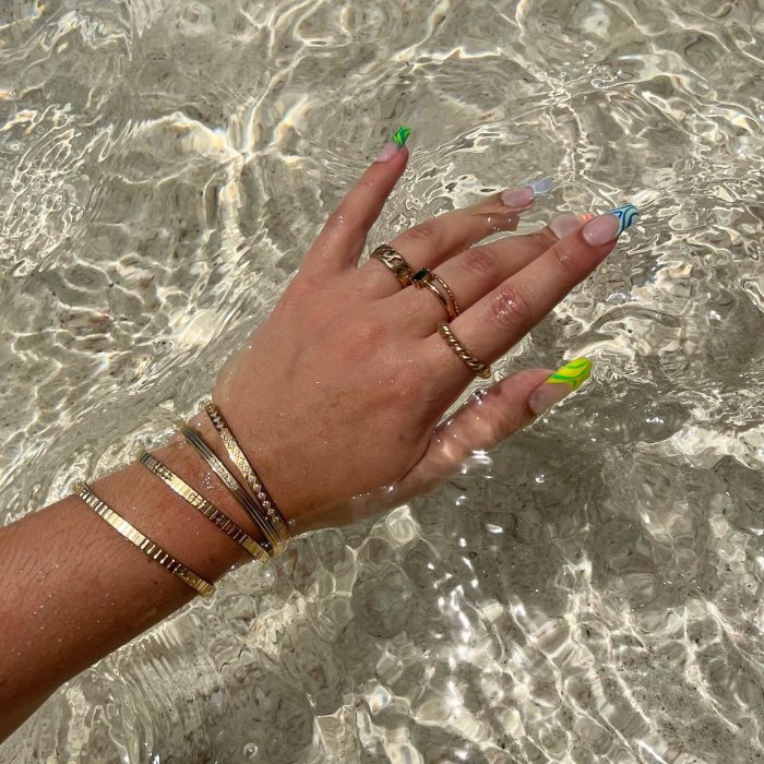 ELLIE VAIL 邁阿密防水珠寶 立體雙層 金色極簡戒指 Milly