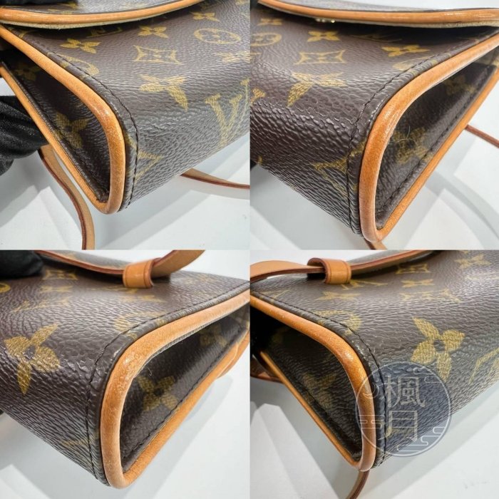 BRAND楓月 LOUIS VUITTON 路易威登 M51855 原花 POCHETTE FLORENTIN 腰包 肩背包 精品包