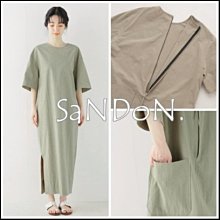 ｜SaNDoN｜SLOBE LENA /夏季折扣款 背後拉鍊大口袋水洗梭織清爽色洋裝 230714