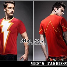 【Men Star】免運費 沙贊 Shazam 彈力運動衣  短T marvel T桖 媲美 superdry 極度乾燥