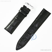 【柒號本舖】通用型真皮錶帶-竹節紋路黑色