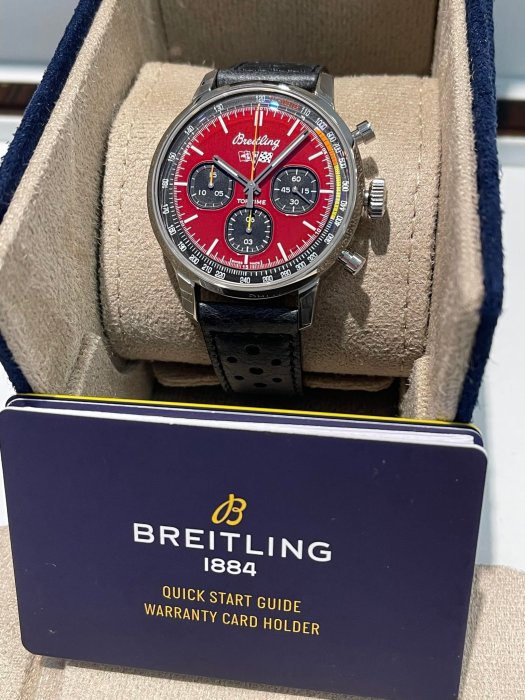 BREITLING  百年靈  TOP TIME B25  雪佛蘭科爾維特腕錶 經典紅色表面 僅生產一次