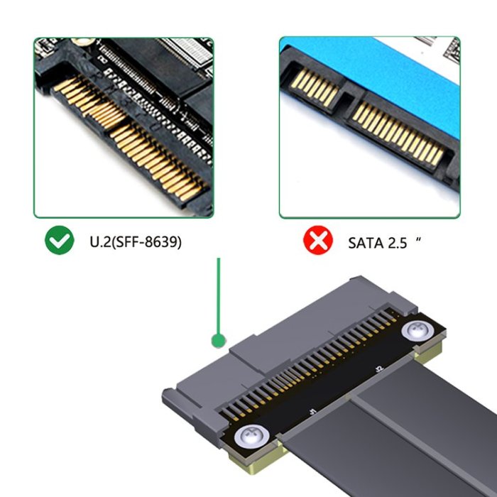 希希之家［澤淘3C］SFF-8639 U.2 轉NGFF M.2 key M SSD接口 U.2 轉NVME 延長線