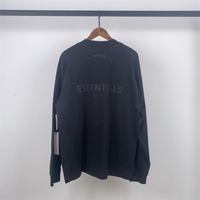 【熱賣精選】現貨免運Fear Of God Essentials FOG 復線背后字母Logo長袖基礎T恤tee