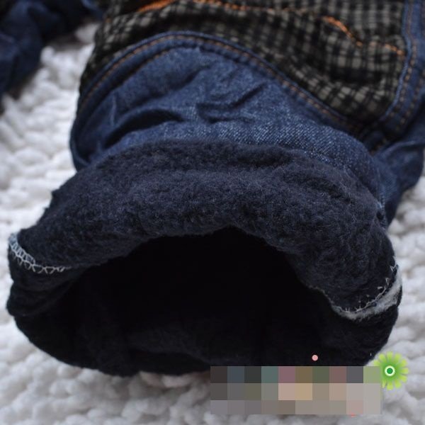 //紫綾坊//寒冬款【B203】牛仔厚長褲 有鋪棉 口袋款 適合1-4歲小孩