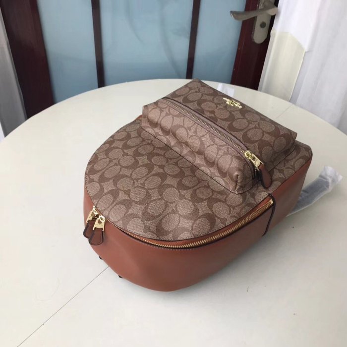 【Woodbury Outlet Coach】 旗艦館COACH 32200 中款後背包 PVC拼皮革 雙肩包 美國代購