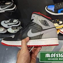 南🔥2024 2月 NIKE Air Jordan 1 中筒 皮革 經典 復古 緩震 男款 黑灰紅 DQ8426-006