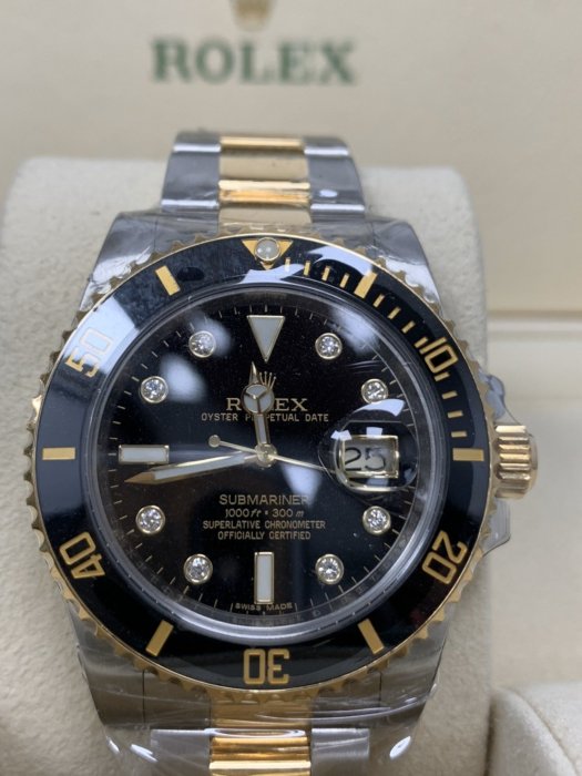 已售出【永大精品】Rolex 勞力士 Submariner 116613GLN 潛航者系列 原廠鑽石時標 116613